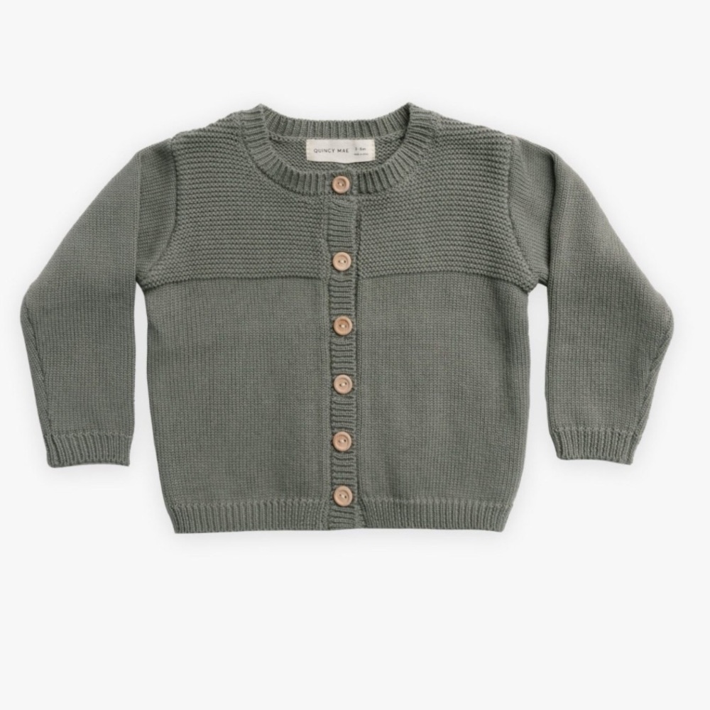 Quincy Mae Knit Cardigan | Basil